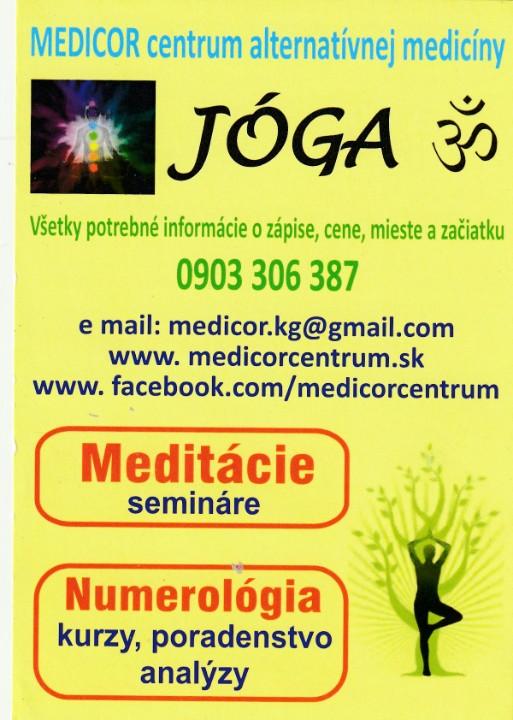 MEDICOR centrum , JOGA, numerológia, poradenstvo-1