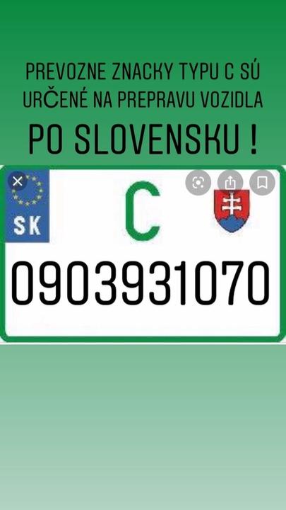 Prevozné - prepravné značky  Sk- Eu-1